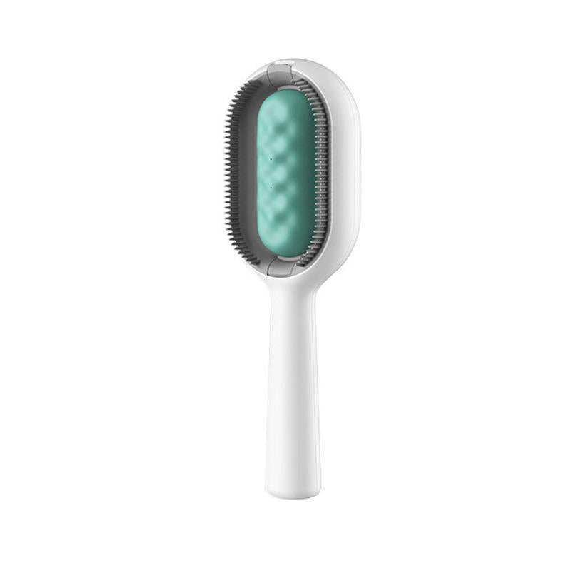 A waterless pet grooming brush designed for use with wet wipes; it effectively removes loose fur, dust, and surface dirt, making it ideal for daily grooming and shedding seasons for both cats and dogs.